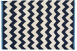 Zik Zak Rug Blue