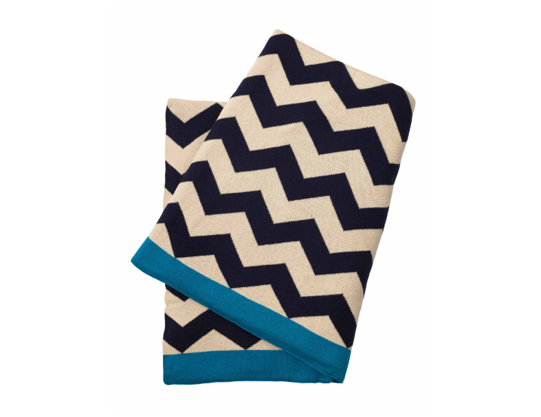 S.O.U.L Zik Zak Throw Blue/Turquoise
