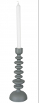 Candle holder curve large, grey
