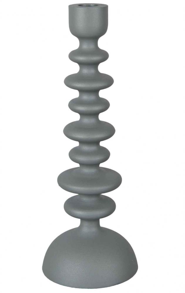 Candle holder curve large, grey