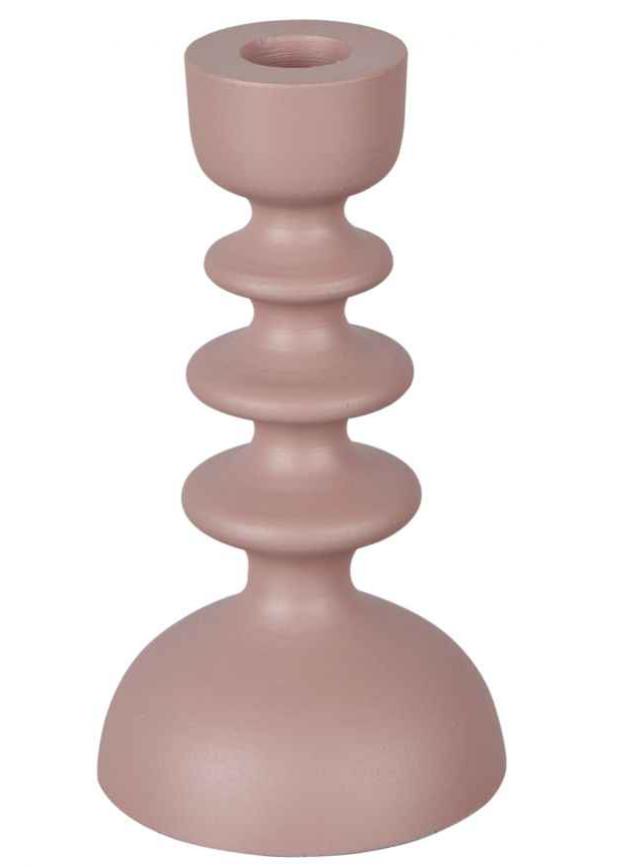 Candle holder curve small, pink