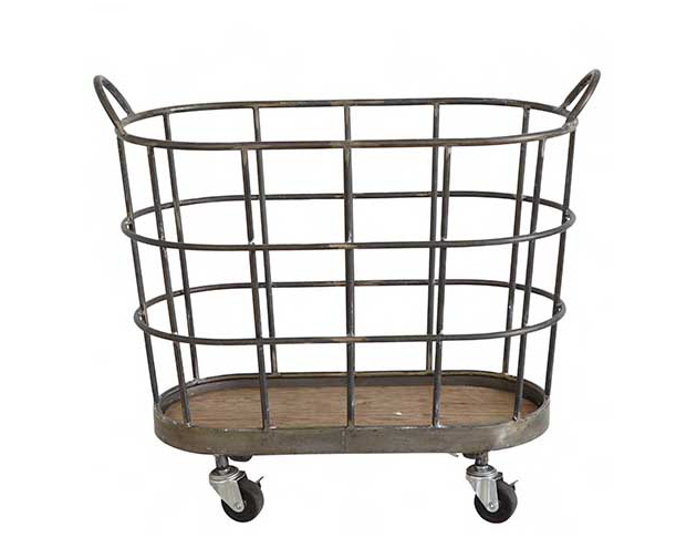 Affari 威廉仿舊鐵製置物藍（滾輪）