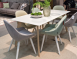 Shark Dining Table/black legs