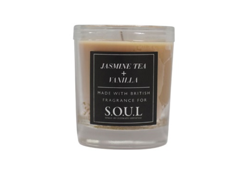S.O.U.L Pl-Votive W/Wax Scnt H85X70Mm Lt Brn Jasmin/Vanill