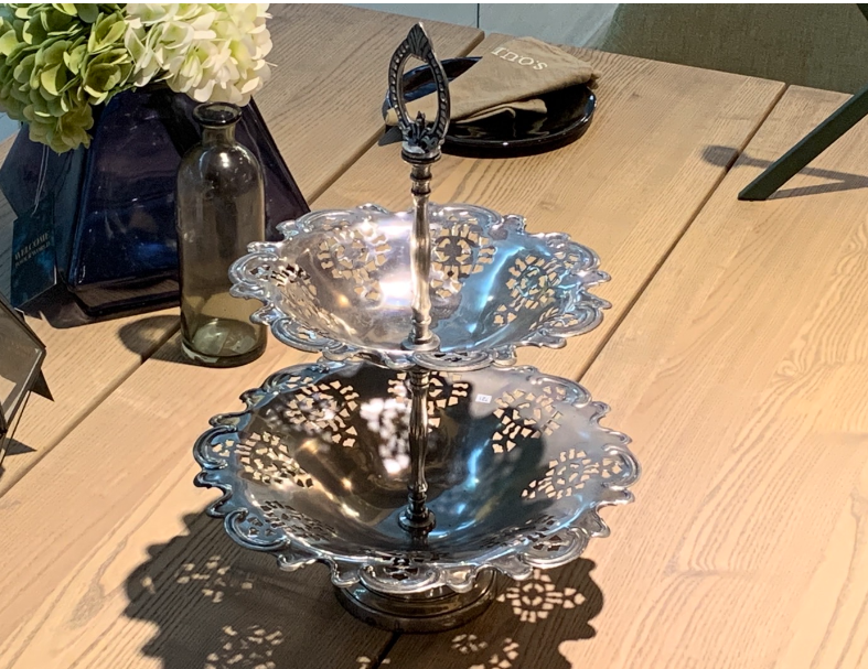 S.O.U.L Cake Stand 2 Tier Latif H400Mm Dk/ Slv